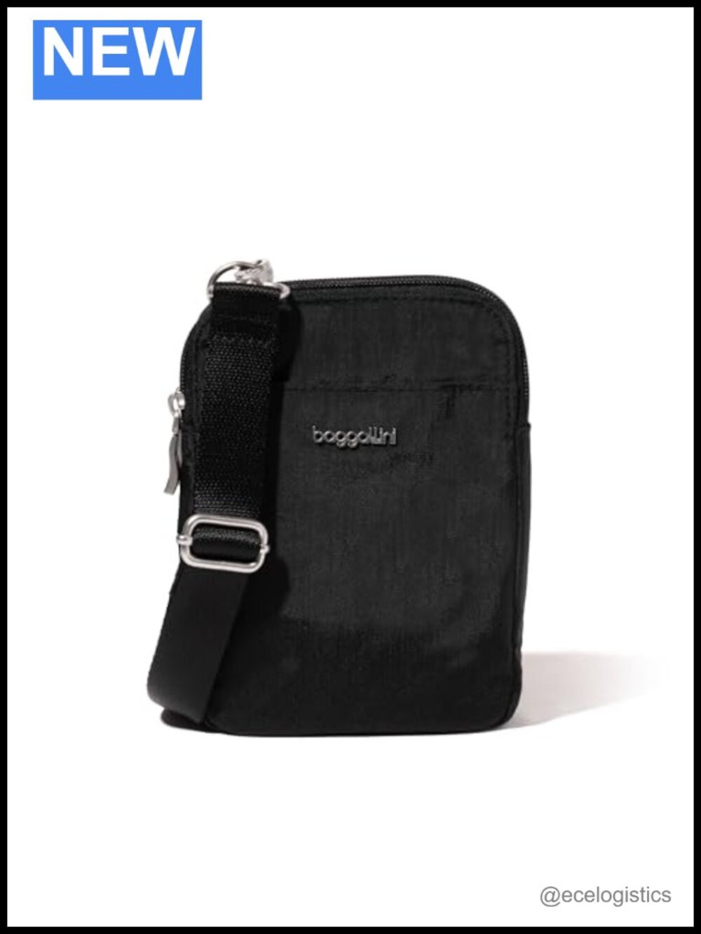 Baggallini Modern Take Two RFID Crossbody Nylon Mini Purse Adjustable Strap